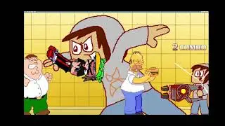 mugen crow & CV14 vs homer simpson & peter griffin mugen battle 60☆