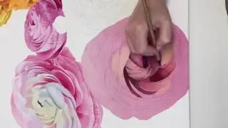 Progress of watercolor 
