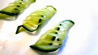 Awesome  decoration of  cucumber - Vegetable Carving & Carving cucumber - Garnish
