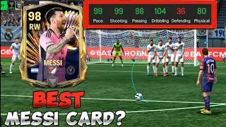 HOW GOOD IS 98 RATED MESSI CARD | THE BEST RW IN FC MOBILE 🔥🔥|#eafc #fcmobile #messi