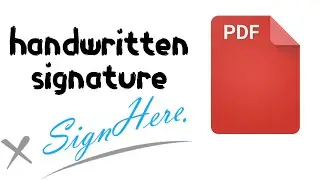 Add Signature to Your PDF document, without drawing pad