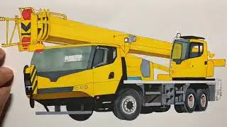 Hand-drawn with marker XCMG Hoisting Machinery Crane
