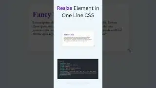 Resize Elements CSS 