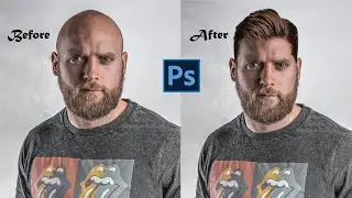 How to Change Hair Style in Bald Head Man Photoshop Tutorial