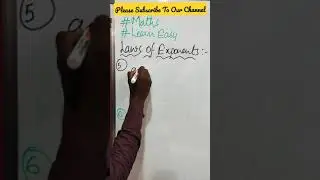 #Shorts #Laws Of Exponents || Fifth and Sixth Formula || #v_won_edu