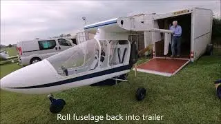 Rig + de-rig a Shadow microlight (from Lynton trailer)