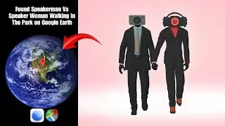 Found Speakerman Vs Speaker Woman Walking in The Park on Google Earth #googleearth #googlemaps