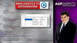 Bind data from JSON file to DataGridView in Windows Forms using C#