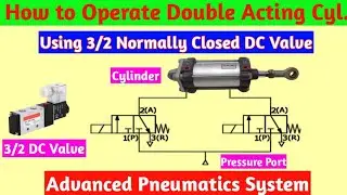 How To Operate Double Acting Cylinder Using 3/2 Normally Closed  Direction Control V.