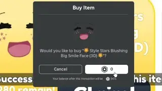 FREE Blushing Big Smile Face