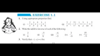 class 8 #Maths #Chapter 1# Rational number#ex 1 1 q2, additive inverse