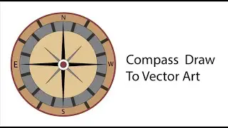 ADOBE ILLUSTRATOR DRAW TO  COMPASS  VECTOR ART