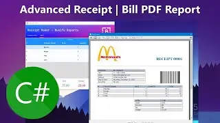 C# Tutorial  - Generate  Advanced Printable Receipt | Bill PDF Report  -  Bunifu Reports
