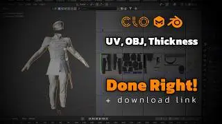 UV Mapping in CLO3D to Blender Workflow – Prep for Substance Painter