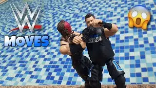 WWE FIGURE MOVES IN THE POOL!