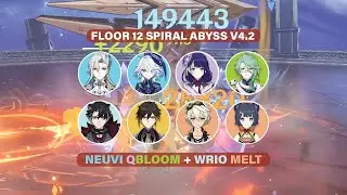 C1R1 Wriothesley Melt and Neuvillette Hyperbloom - Floor 12 Spiral Abyss 4.2 (Genshin Impact)