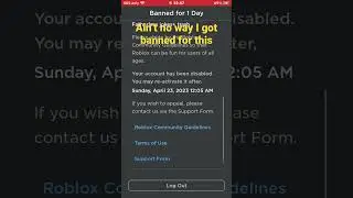 Why did I get banned for this
