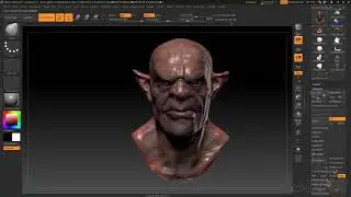 25 | Слои для детализации и лицевые формы смешения | Introduction to ZBrush