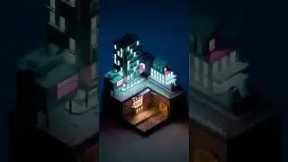 Cyberpunk City Diorama - Blender Tutorial Timelapse 