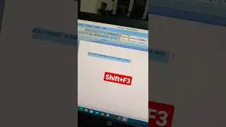 Make All Text capital with A shortcut Key.😉