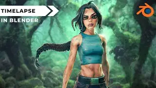 Lara Croft Character Sculpt in blender 2.83