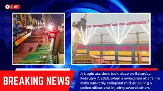A tragic accident took place on Saturday, February 7, 2026, when a swing ride at a fair in India