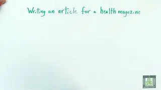 How to write a article in English