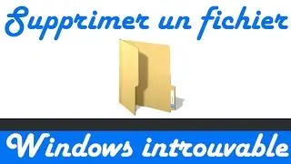 Comment effacer un fichier/dossier introuvable ( qui ne se suprime pas)