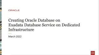 Create Oracle Database on Exadata Database Service on Dedicated Infrastructure