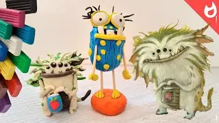 Монстр из монстервилля 2 / Лепим монстров из пластилина