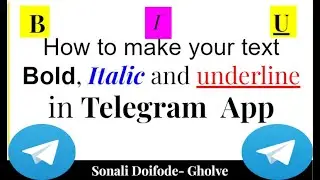 How to change font styles in Telegram app | Text formatting for telegram messages