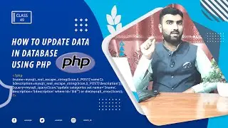 How to Update Data In Database Using Mysqli PHP, Class 49 | Backend Development