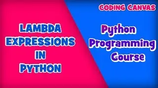 #29 LAMBDA Expressions in Python :Learn Python Programming | Beginner to Advanced