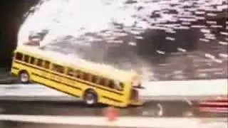 school bus wheelie