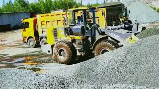 Одновременная погрузка двумя погрузчиками.Simultaneous loading by two forklifts.