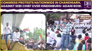 Hindenburg-Adani Row: Congress hold nationwide protest against SEBI Chief in Chandigarh
