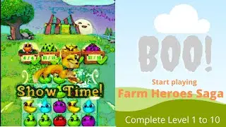 Start Play Farm Heroes Saga | Online Game Play #1 | Level #1 to 10