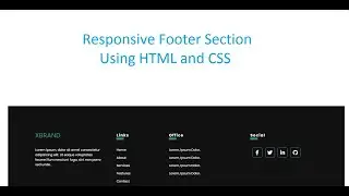 Responsive Footer HTML And CSS | footer design in html css