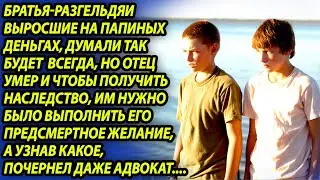 Братья думали всегда будут тратить деньги богатого отца, пока однажды не пришел адвокат.