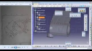 TUTORIAL CATIA -création d'un cylindre incliné PART DESIGN