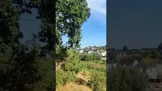 Beautiful 🇺🇦 #Ukrainian 🏡 #village viewing: green 🌳 trees, lake 💧 and rural #nature 4k shorts video