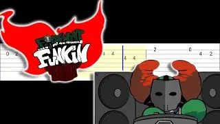 Friday Night Funkin' Tricky 2.0 Menu Theme guitar (Easy Guitar Tabs Tutorial)