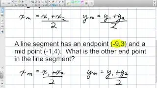 How to find an Endpoint Using the Midpoint Grade 10 Academic