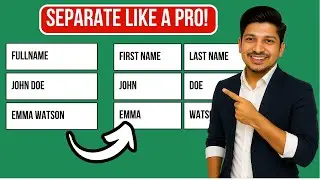 How To Separate First and Last Name in Excel - Split Names & Text