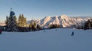 ⛷️ Down to Asitz Mittelstation in a sunny and cold day 🇦🇹
