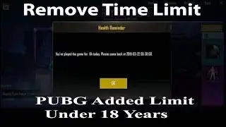 How To Fix PUBG Mobile Time Limit Problem Urdu