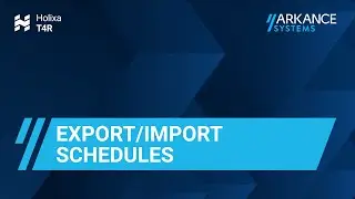 Holixa T4R (EN) - Export/Import Schedules