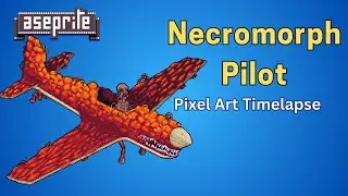Necromorph pilot character pixel art timelapse