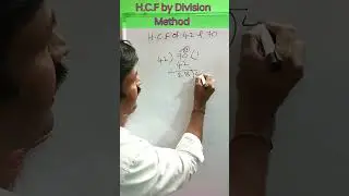 hcf by division method | Pasha Maths guru 💥🕵️#shorts #mathstricks #shortsviral #youtube shorts.