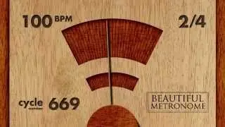 100 BPM 2/4 Wood Metronome HD